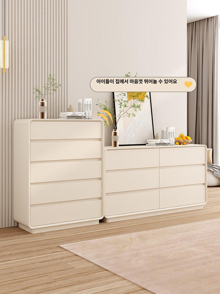 수납서랍장 화이트서랍장 수납가구 안방 거실 침실 다용도 수납정리함 모던 - 상세 이미지 4