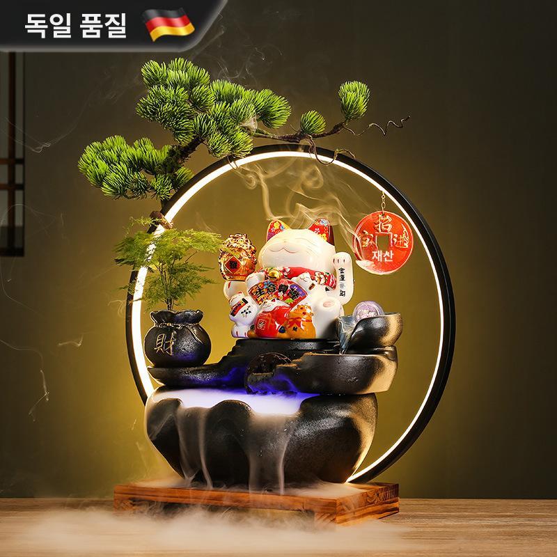 인테리어 조명 실내분수대 탁상 미니분수대 물소리 미니정원 거실 인공폭포 펌프 선물 - 상세 이미지 4