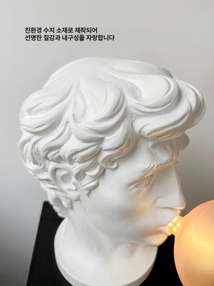 무드등 스탠드 카페 인테리어 감성 조명 오브제 책상 충전식 버튼 스위치 야간 조각 장식 - 상세 이미지 4