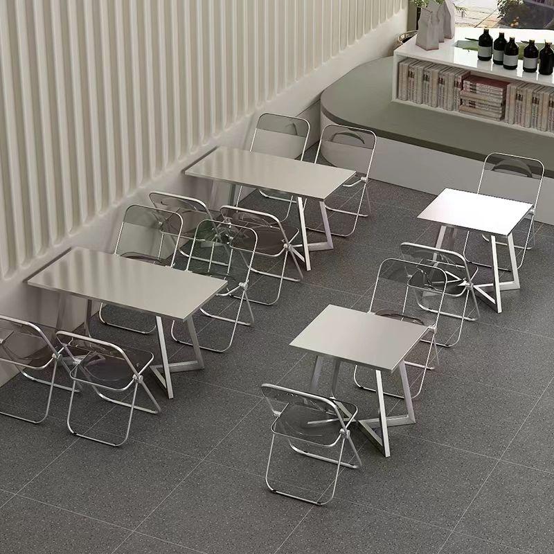 스테인레스 원형테이블 카페 식탁 음식점 심플 북유럽 레스토랑 스텐테이블 커피숍 - 상세 이미지 2