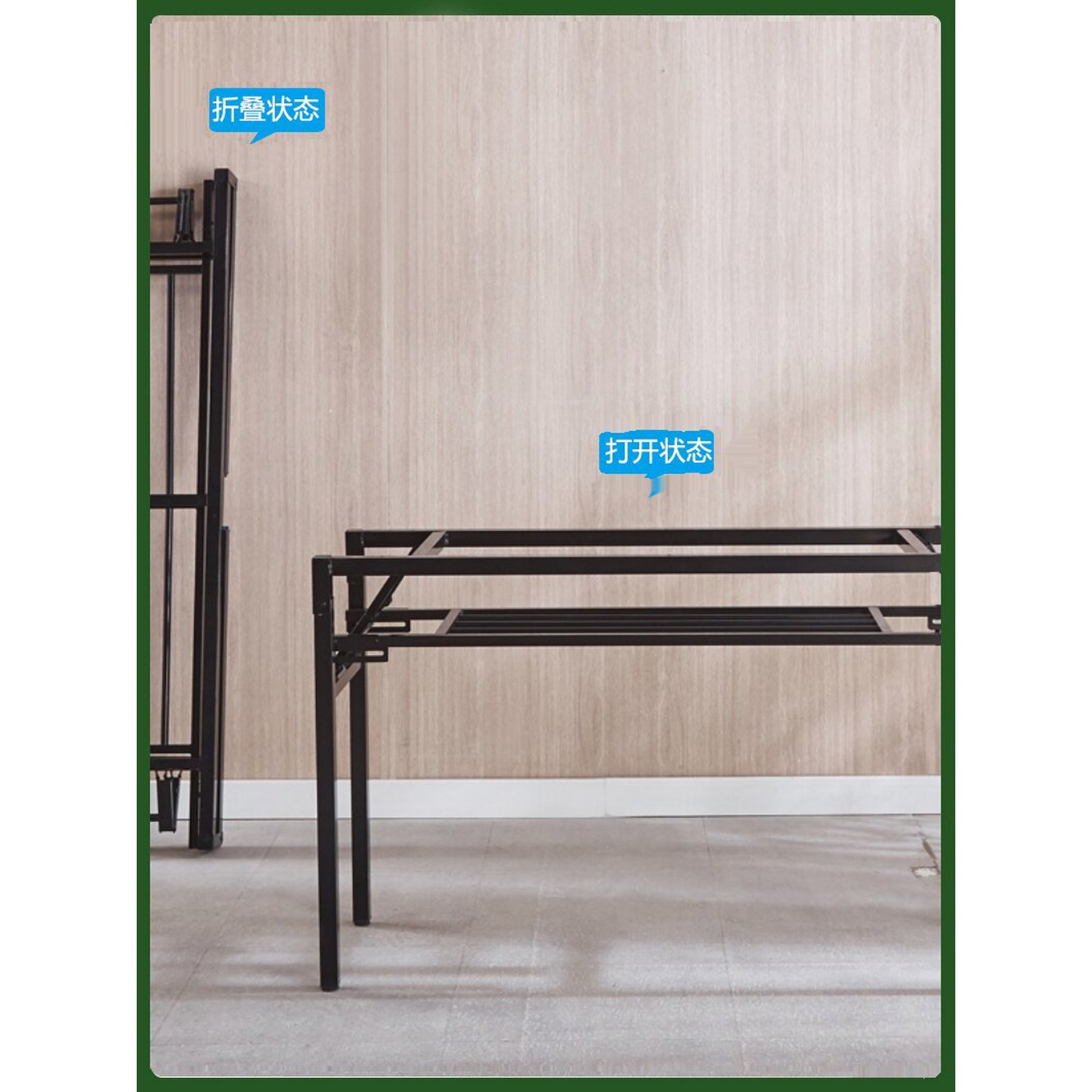 접이식 테이블 작업대 휴대용 실버 스프링 스테인리스 다용도 55cm/80x80cm 1 0 4 두께 홑겹 가로 78 세로 38 높 - 상세 이미지 3