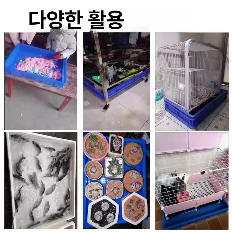운반용팔레트 수산시장플라스틱박스 물류상자 대용량수납 저장통 횟집 컨테이너 대차 - 상세 이미지 4