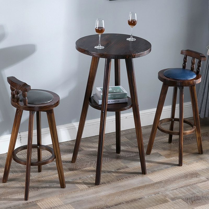 원목 바테이블 스탠딩 미니바 하이테이블 원형 카페 가정용 홈바 인테리어 모던 긴테이블 - 상세 이미지 3