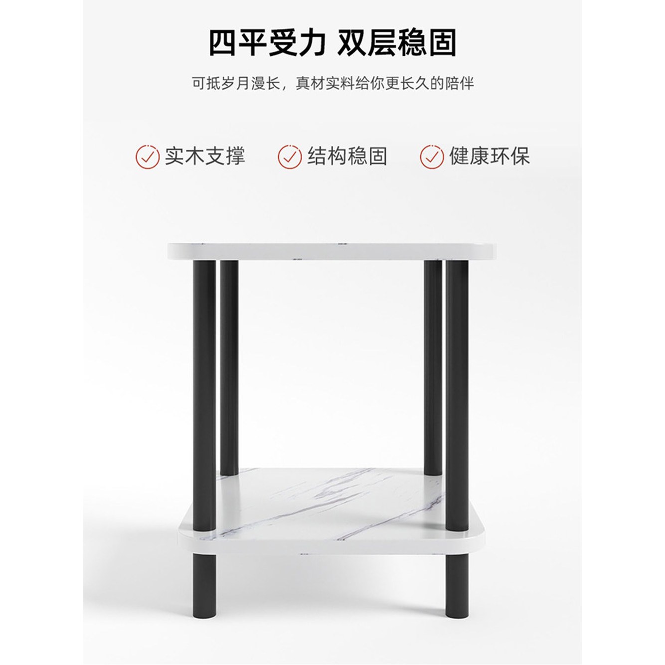 선반 소파옆 원목 쇼파뒤책장 진열 협탁 서랍 탁자 미니멀 장식장 미니 멤피스 1 홑겹 호두40x40x50cm - 상세 이미지 2
