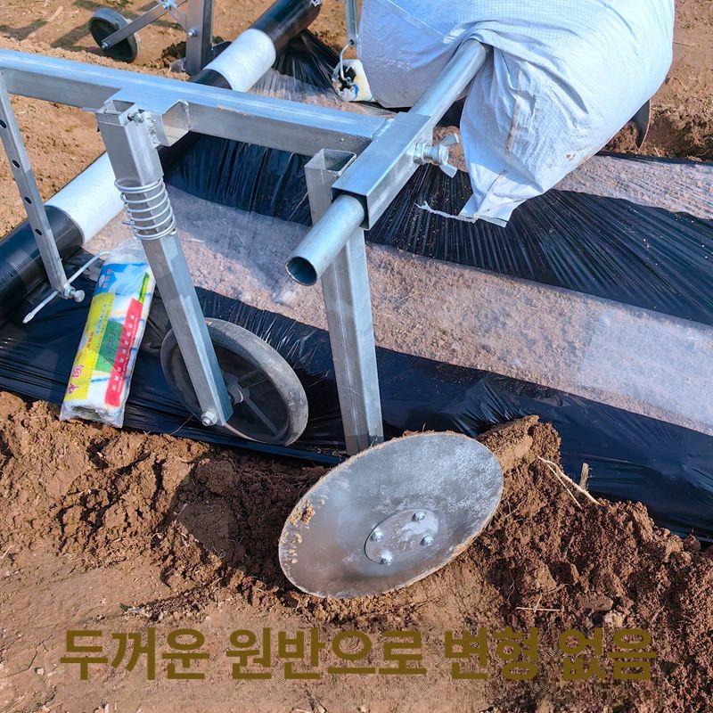 비닐덮개 수동 밭농사 관리기 손수레 고추 고랑 실링 농기구 평지 덮는 기계 - 상세 이미지 4