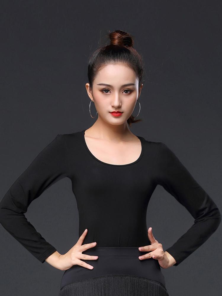 댄스복상의 스포츠 줌바 라틴댄스복 라인댄스상의 살사 사교 모던 라인댄스복 - 상세 이미지 4