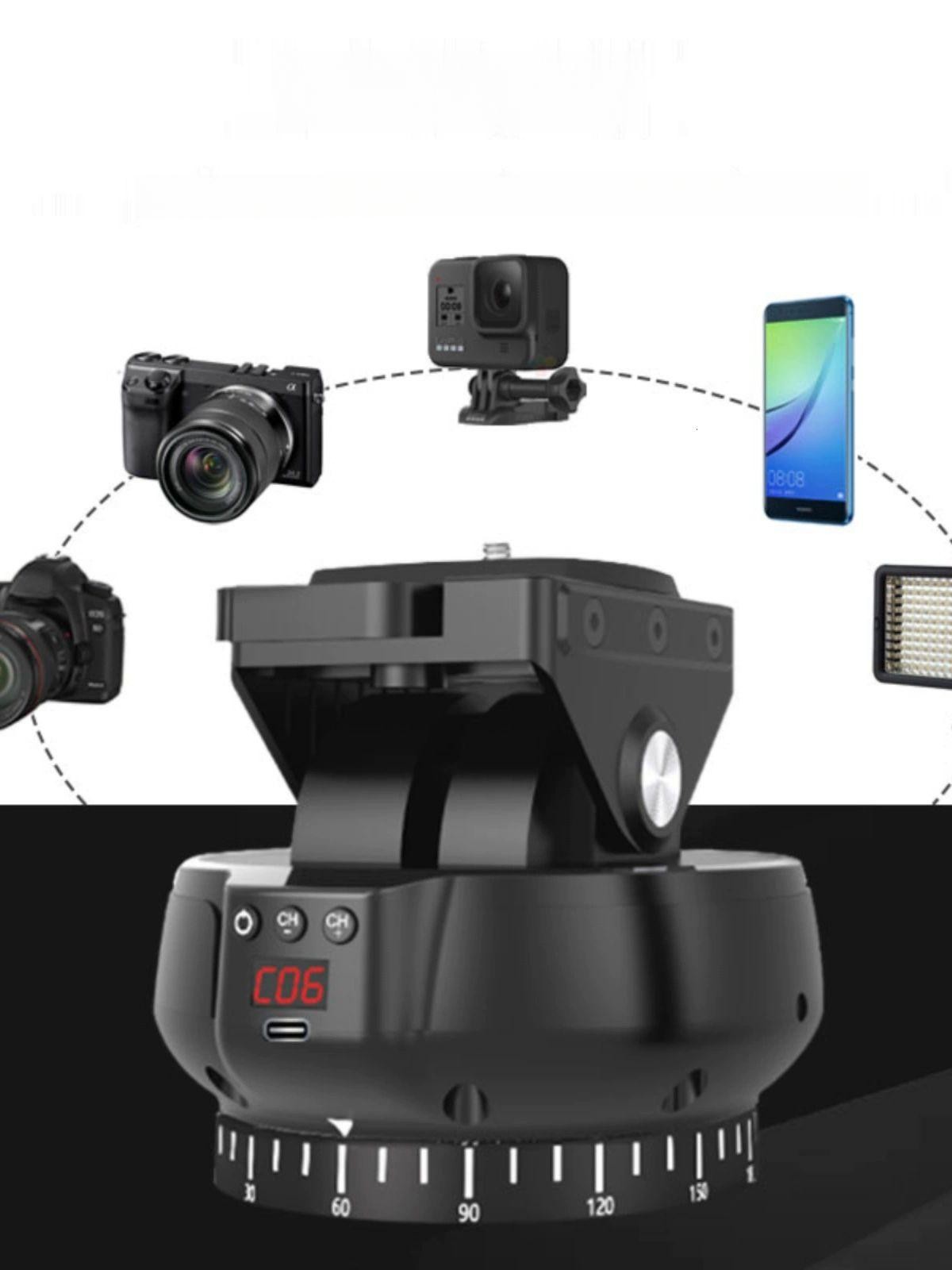 360도회전 카메라거치대 유튜버거치대 촬영 브이로그 셀카봉 미러리스 여행용삼각대 - 상품 이미지