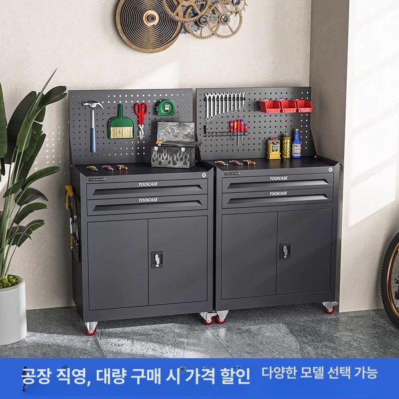 철제 공구함 이동식 툴박스 서랍 카트 작업대 선반 수리 정비소 보관함 트롤리 - 상세 이미지 4