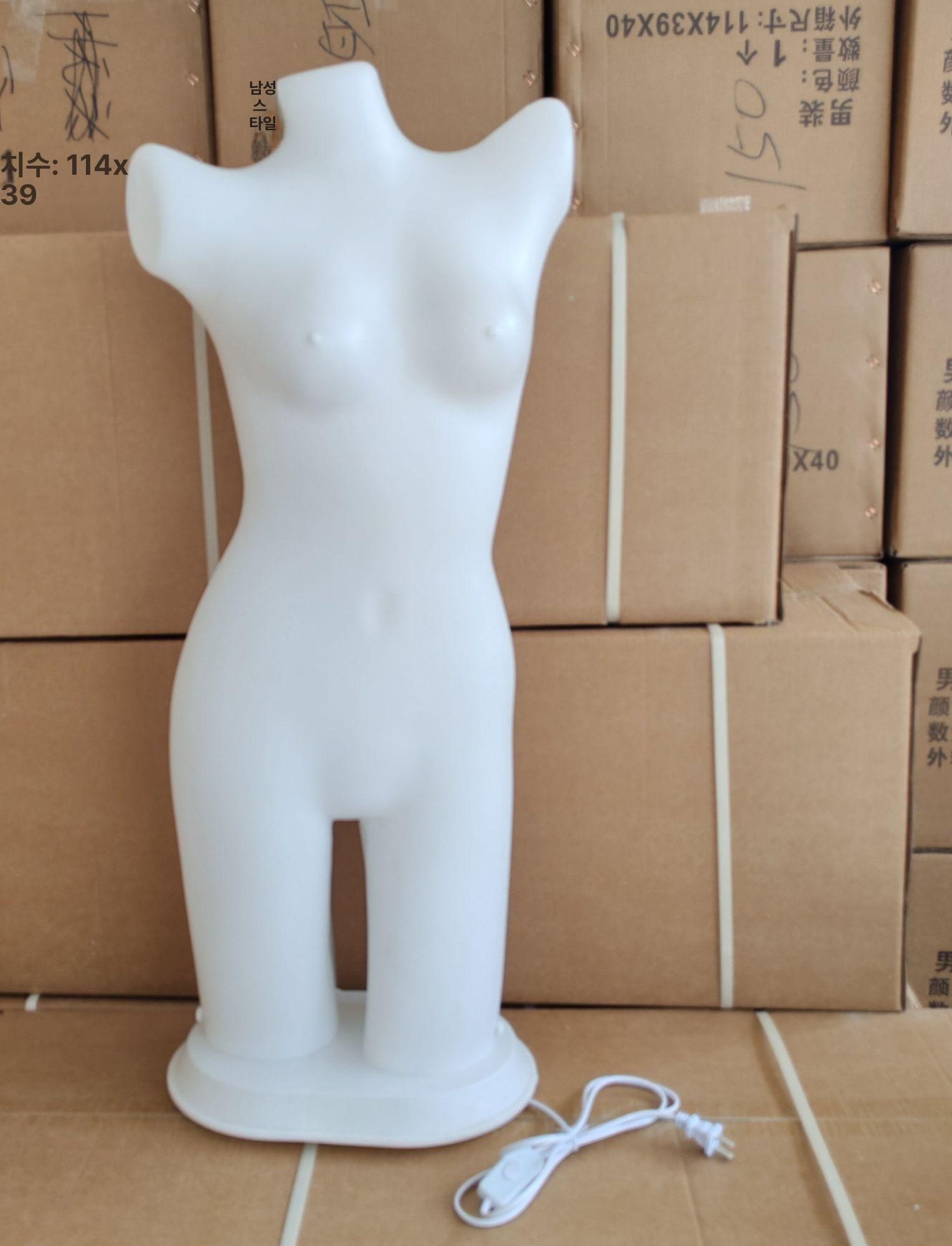 란제리 마네킹 여성 토르소 속옷 상반신 디스플레이 조명 받침대 포함 - 상세 이미지 2