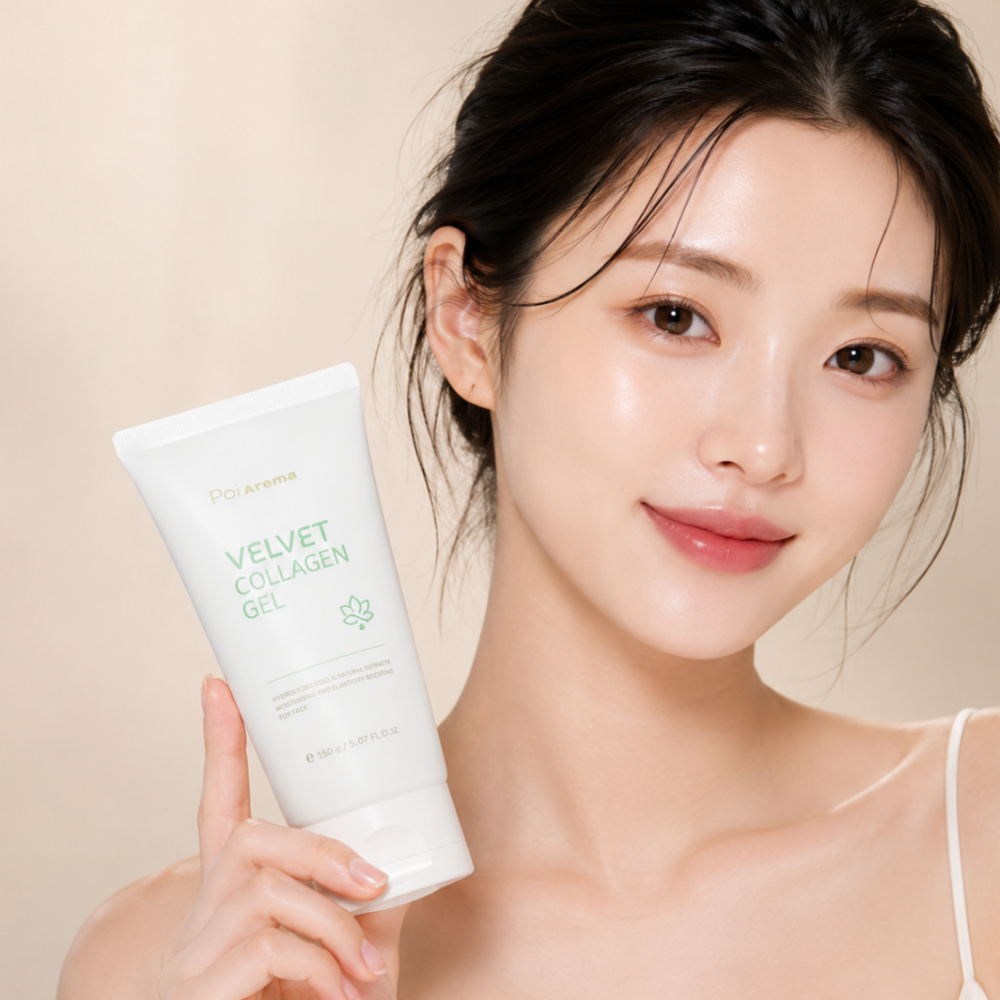 포이아로마 수딩 젤 150ml 벨벳 콜라겐 겔 진정 촉촉 탱글 +증정품 - 상품 이미지