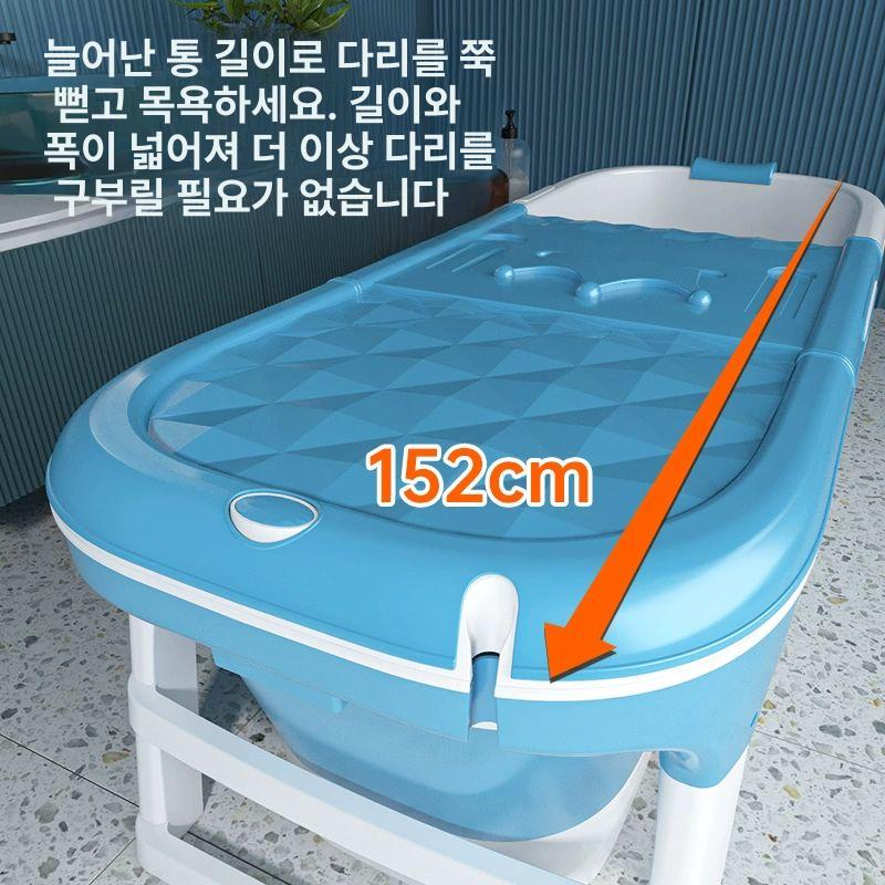 대형견 목욕통 접이식 반려동물 욕조 캠핑 야외용 플라스틱 대용량 펫 스파 목욕 용품 - 상세 이미지 3