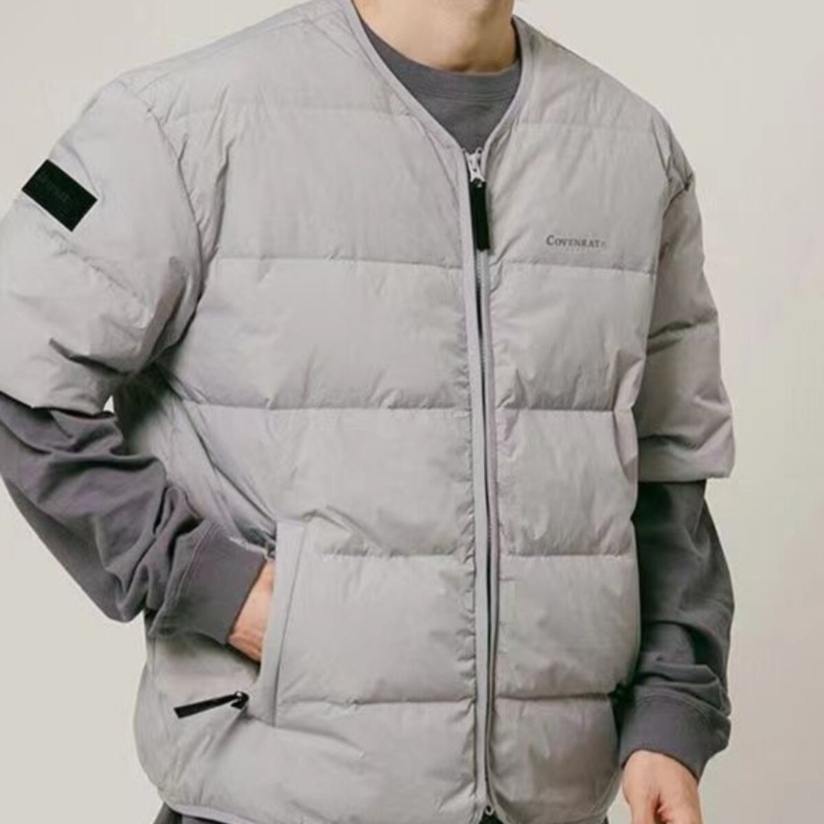남자 반팔 패딩 점퍼 경량 긴팔 재킷 남성의류 겨울패션 아우터 데일리룩 - 상품 이미지