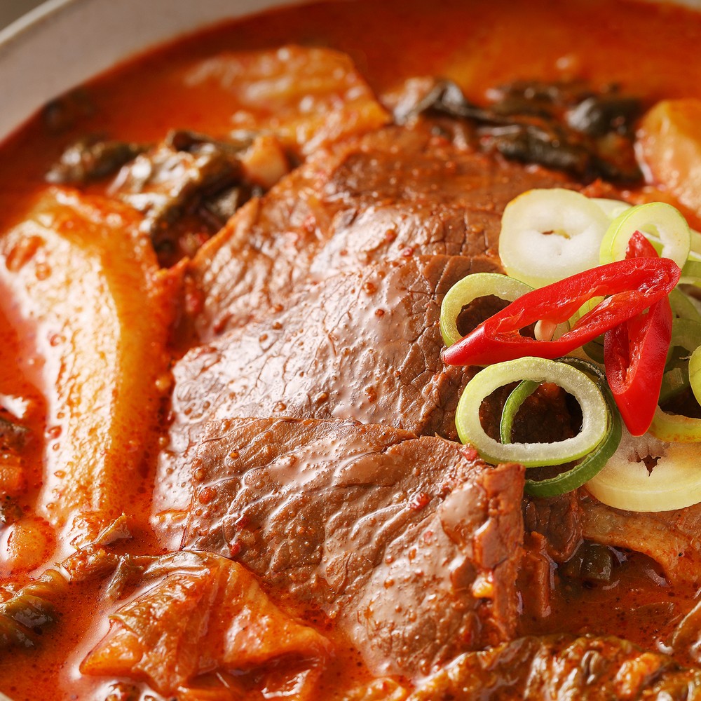 [푸딩픽] 전문점맛 간편 정통 국밥 해장국 1인분 밀키트 얼큰소고기국밥, 250g, 1개 - 상세 이미지 5