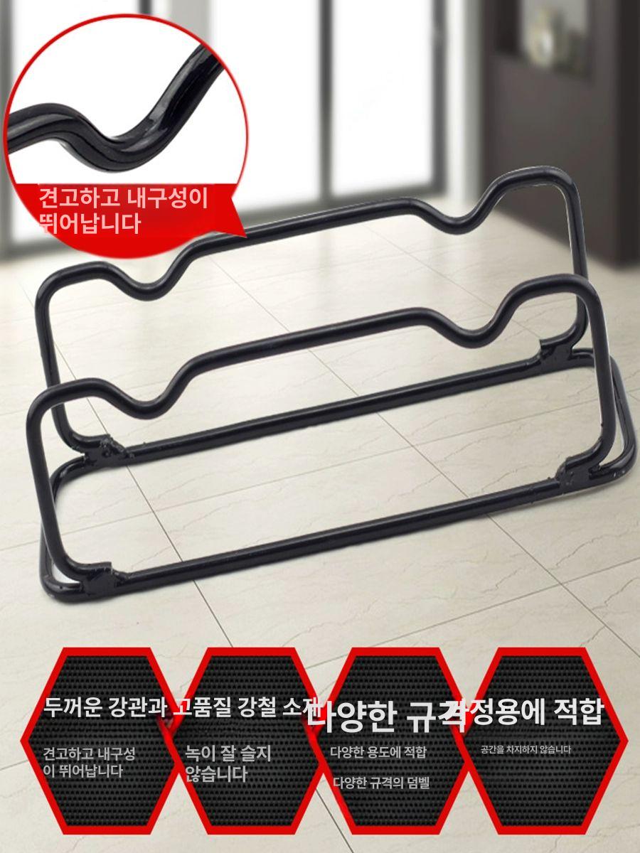 덤벨 거치대 철제 홈트 아령 보관대 가정용 피티샵 소형 홈짐 스탠드 핏 진열대 - 상세 이미지 3