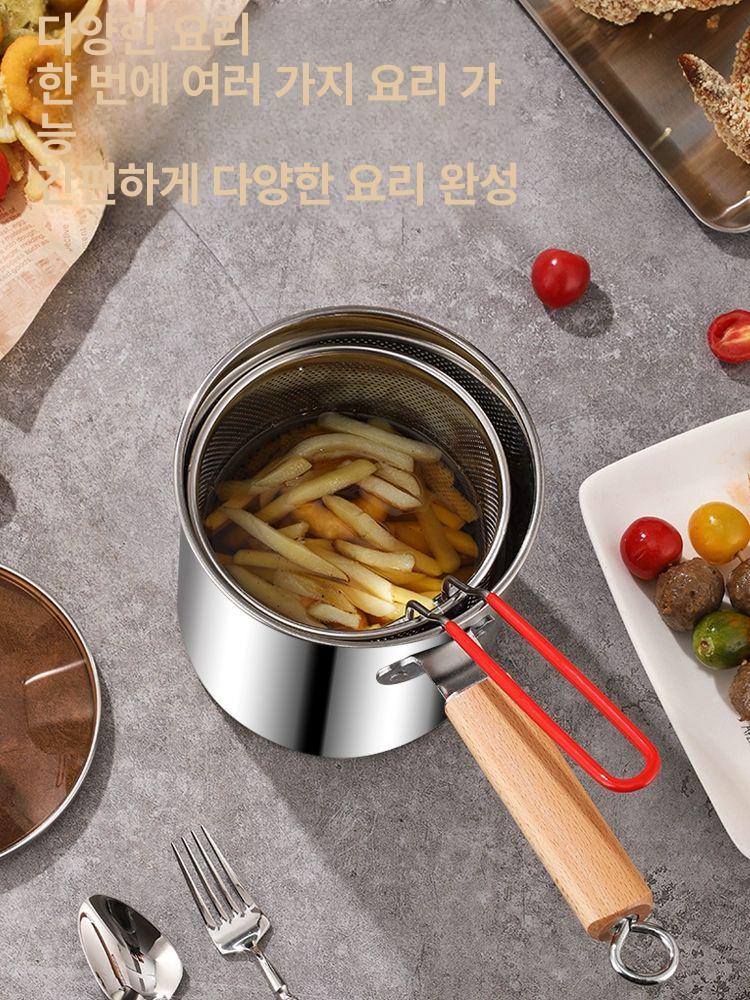 업그레이드 냄비 스테인레스 다기능 튀김통 스파게티 국수 레인지걸이 - 상세 이미지 2