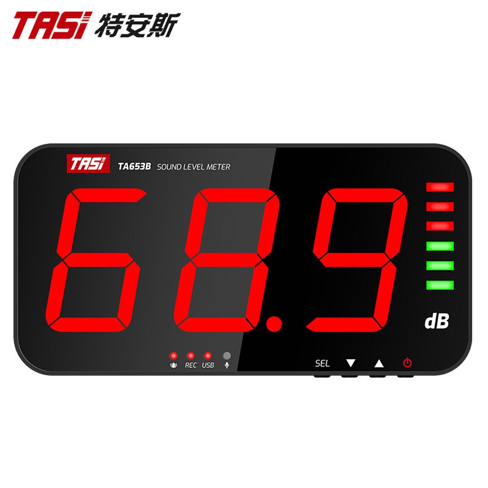 데시벨 측정기 벽걸이형 볼륨 외부 TA654A 화면 소음 감지 음향 소음측정기 건전지 TA653A - 상세 이미지 2