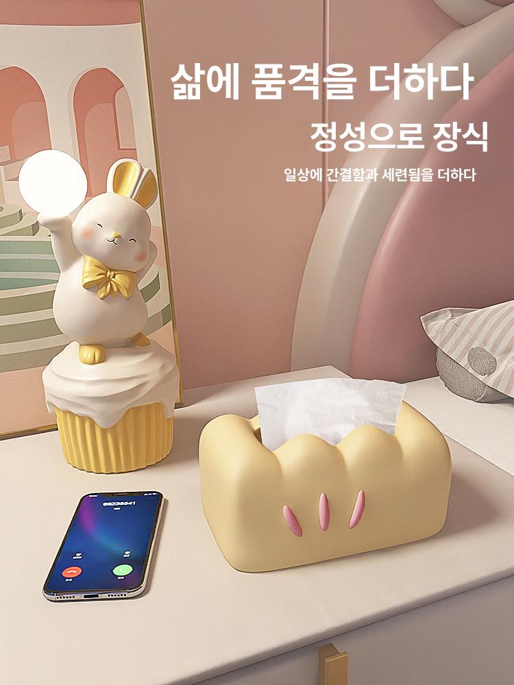 세라믹 휴지케이스 구름 모양 인테리어 소품 책상 화장실 욕실 보관함 정리용품 - 상세 이미지 4