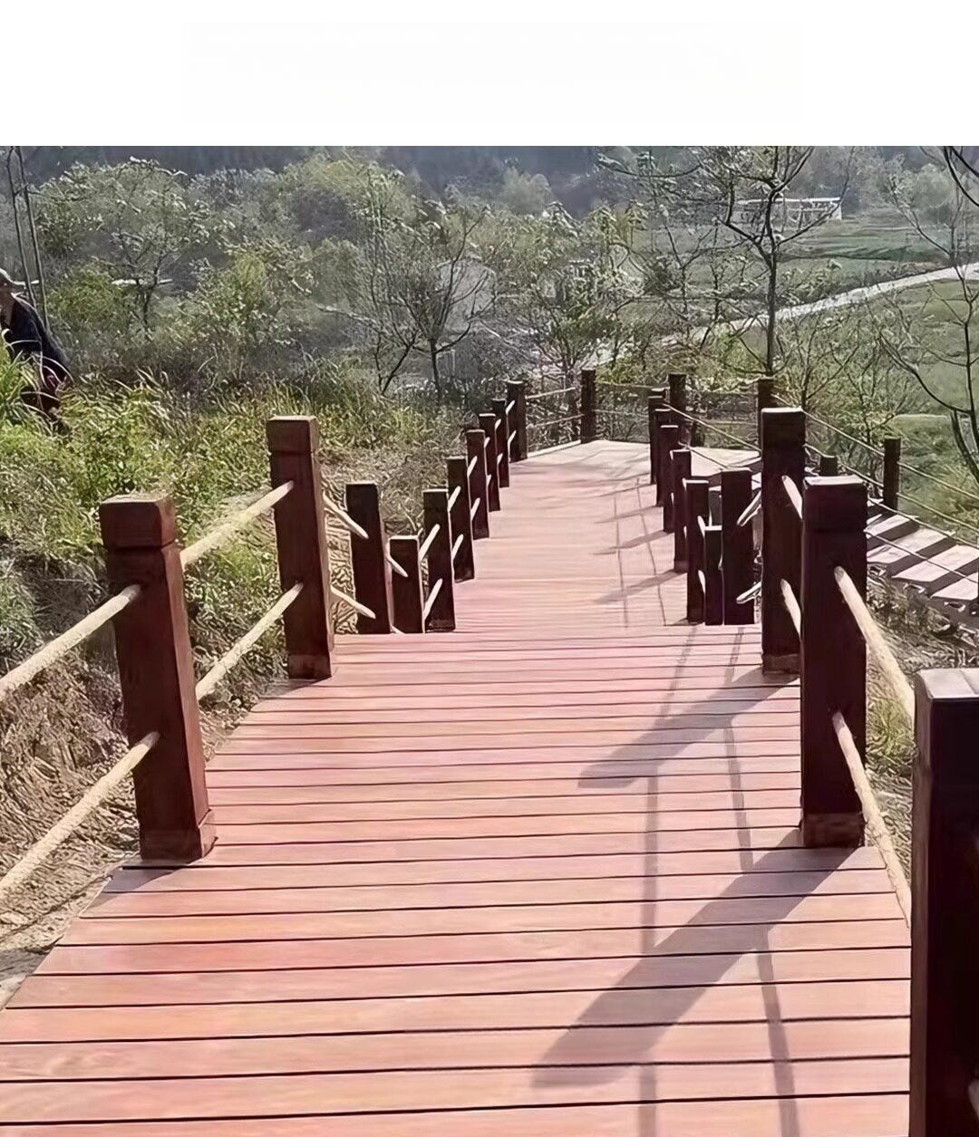 로프울타리 정원 화단 경계목 나무기둥 연못 난간 마당 공원 두꺼워진 - 상세 이미지 4