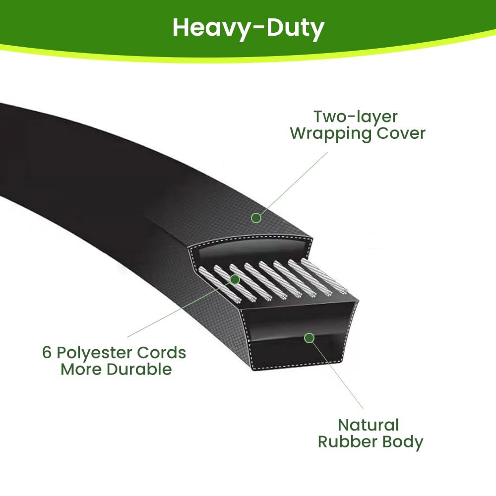 2팩 144959 장인용 데크 벨트 LT1000 LT2000 LT3000 DYT4000 42인치 라이딩 잔디깎이 교체 부품 Husqvarna Poulan AYP 잔디 트랙터 130 - 상세 이미지 2