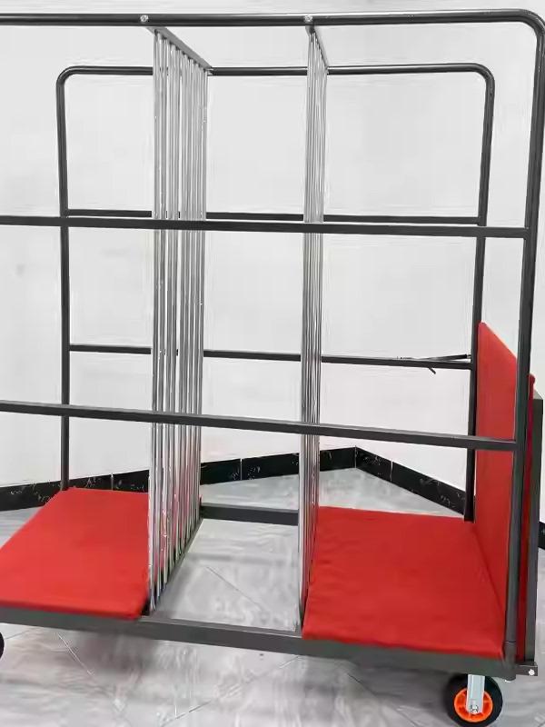 행사장 의자 운반 웨건 연회홀 단체용 이동식 손수레 뷔페 운송 바퀴 체어 로비 - 상세 이미지 2