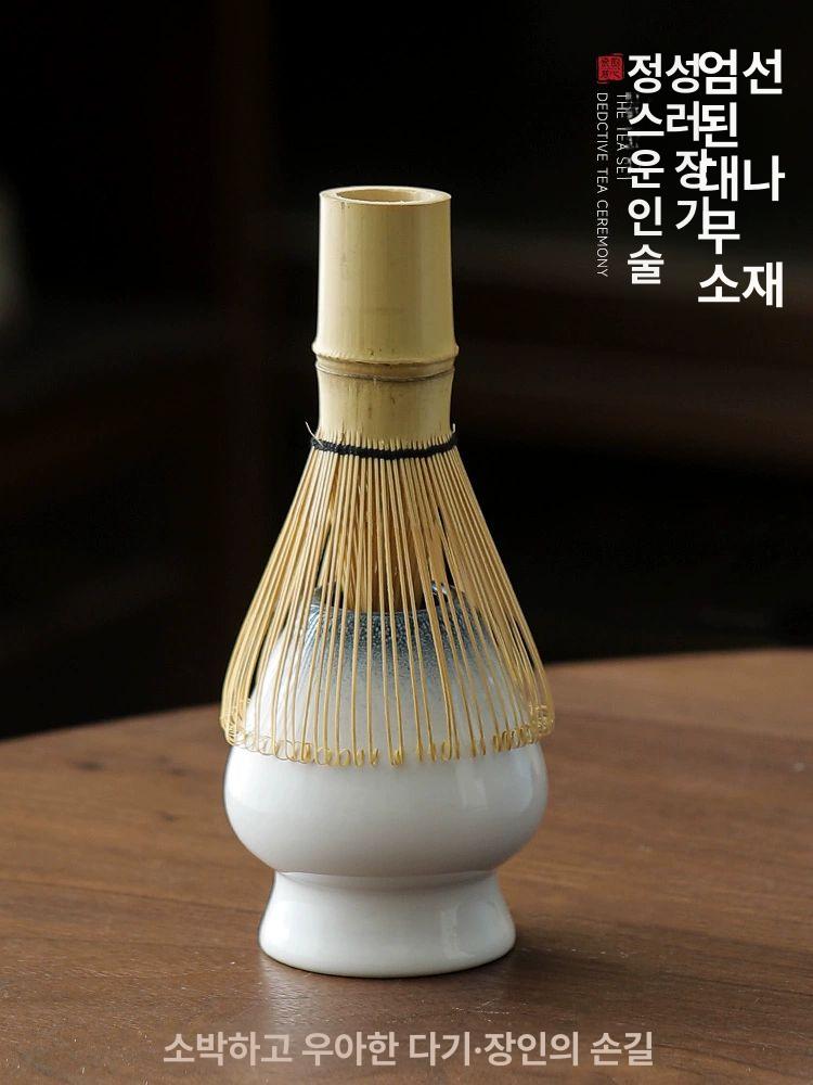 도자기 말차다구세트 유백 다완 일본식 스푼 말차솔 말차도구 말차다도세트 다기세트 - 상세 이미지 3