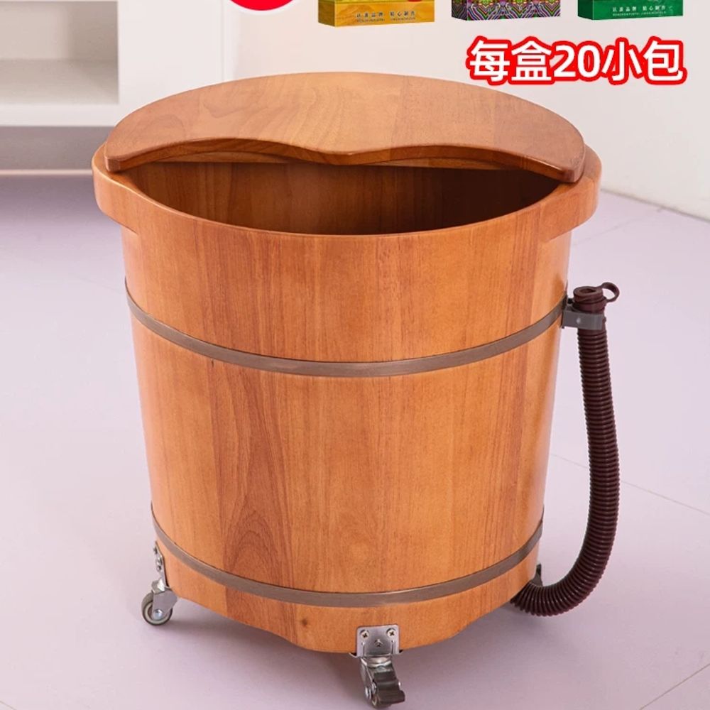 대형 족욕통 발족욕기 히노끼 온수족욕기 대야 습식각탕기 높이 프리미엄 지압 관리 - 상세 이미지 2