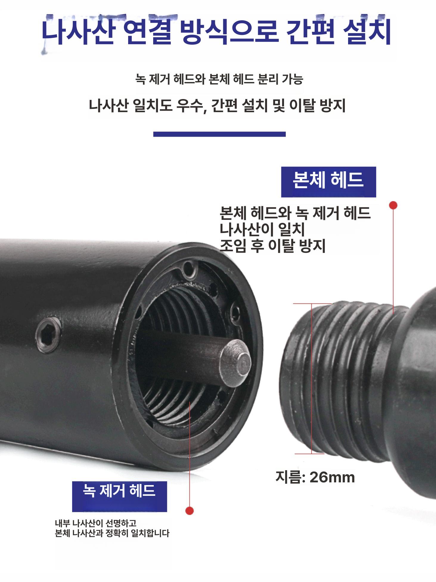 공압식 슬래그제거기 청소 니들 클리너 이물질 도구 강력 커터 스케일 에어해머 - 상세 이미지 3