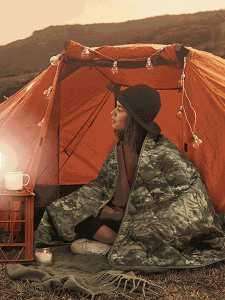거위털 경량 침낭 사계절 캠핑 등산 방한 보온 침구 야외 겨울 추위 방지 포근한 이불 - 상세 이미지 3