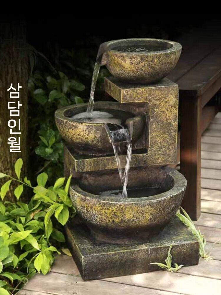 연못안 분수대 실내 농원 인테리어 실내분수대 실내분수 미니분수대 장식 폭포 거실 가정용 - 상세 이미지 3