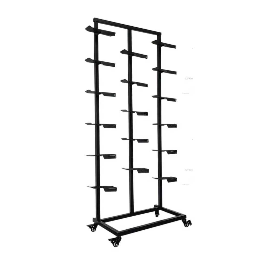 매장용 신발진열대 스탠드 디스플레이 구두 랙 150x60x35 단면 이미지 6