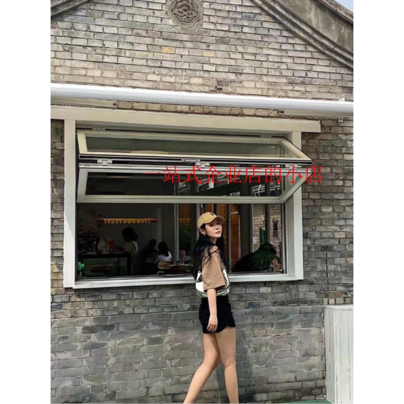 접이식창문 카페 가게 슬라이딩 플립도어 나무 샤시55 유리 점포 푸시 접이식창 40 접이식 유리창 없음 - 상세 이미지 3