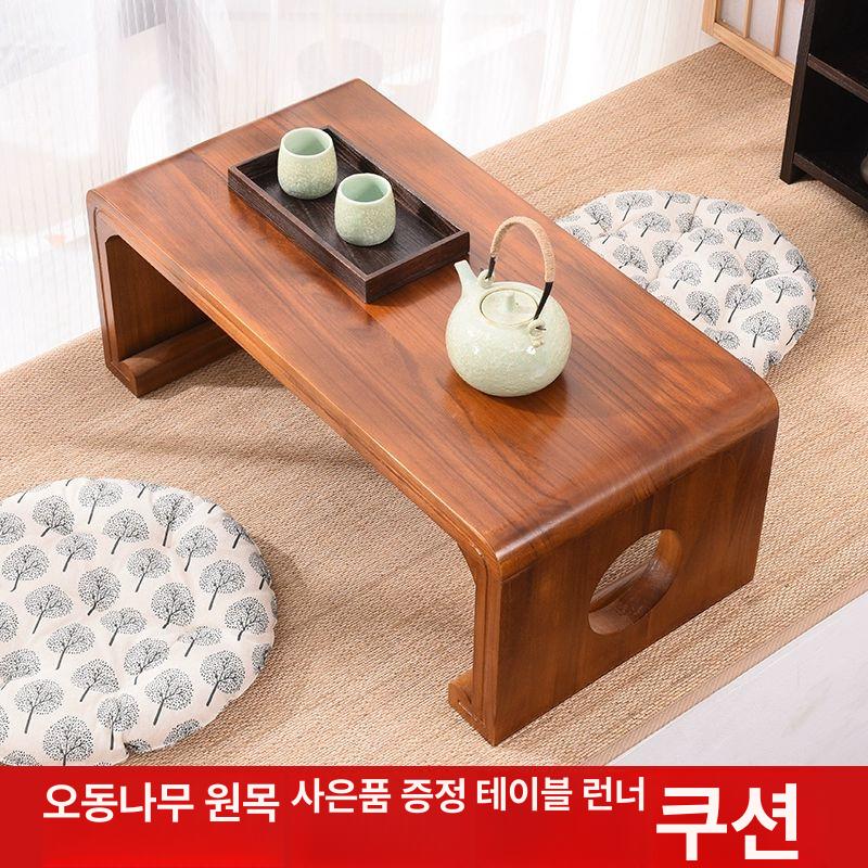 원목 티테이블 북유럽식 낮은 좌탁 라운드 커피테이블 심플 모던 거실 협탁 - 상세 이미지 2