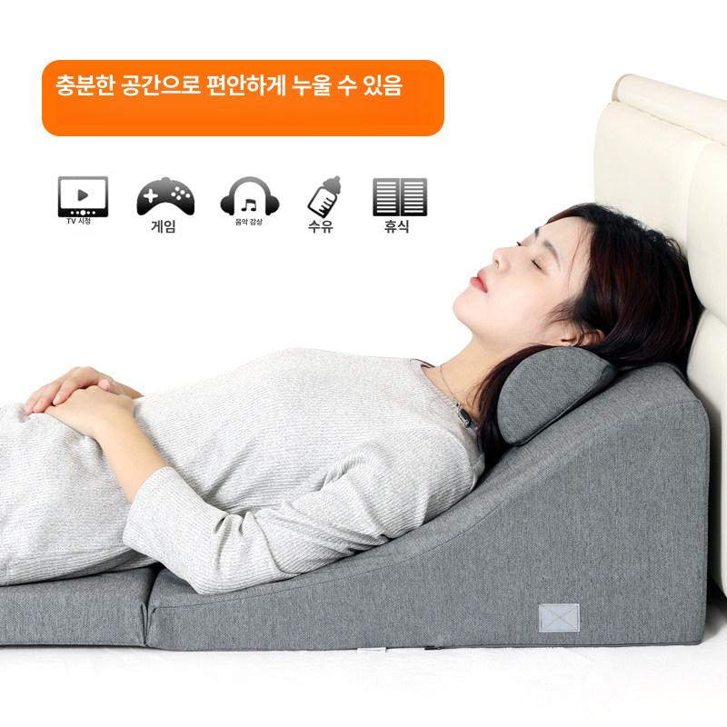 역류방지 베개 경사 매트리스 삼각쿠션 등받이 침대 A 60x120x28CM - 상세 이미지 3
