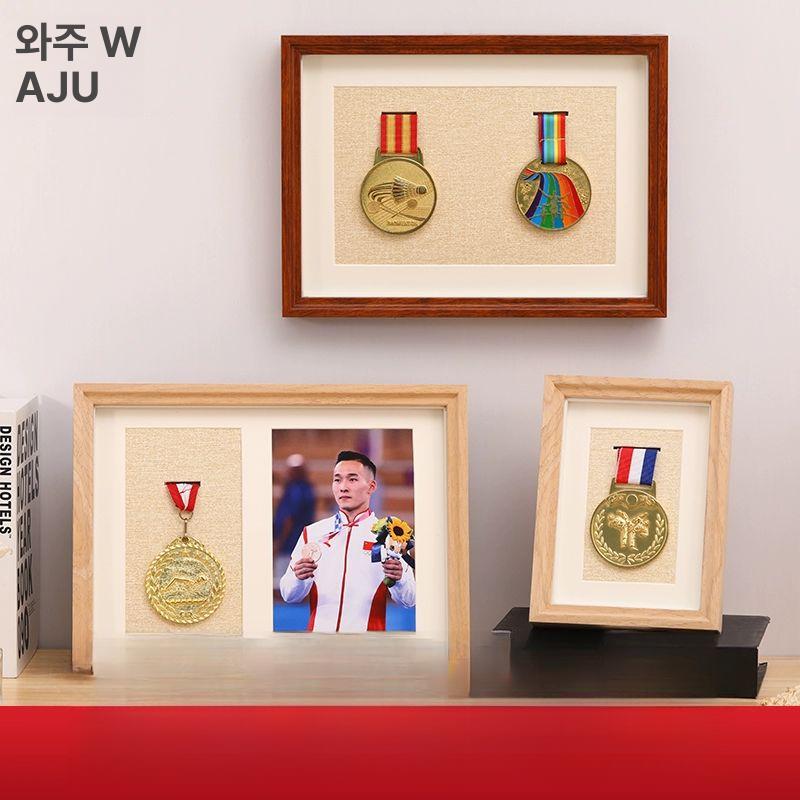 메달 트로피 액자 상장 전시 보관함 벽걸이 훈장 스탠드 운동회 마라톤 기념품 정리 - 상세 이미지 3