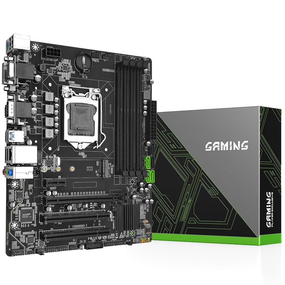 B85M PRO LGA 1150 마더보드 인텔 i3/펜티엄/셀러론 PCIe 시리즈 프로세서용 i5 코어 LAN) (Micro-ATX, 3.0, SATA NVME 기가비트 VGA/D - 상품 이미지