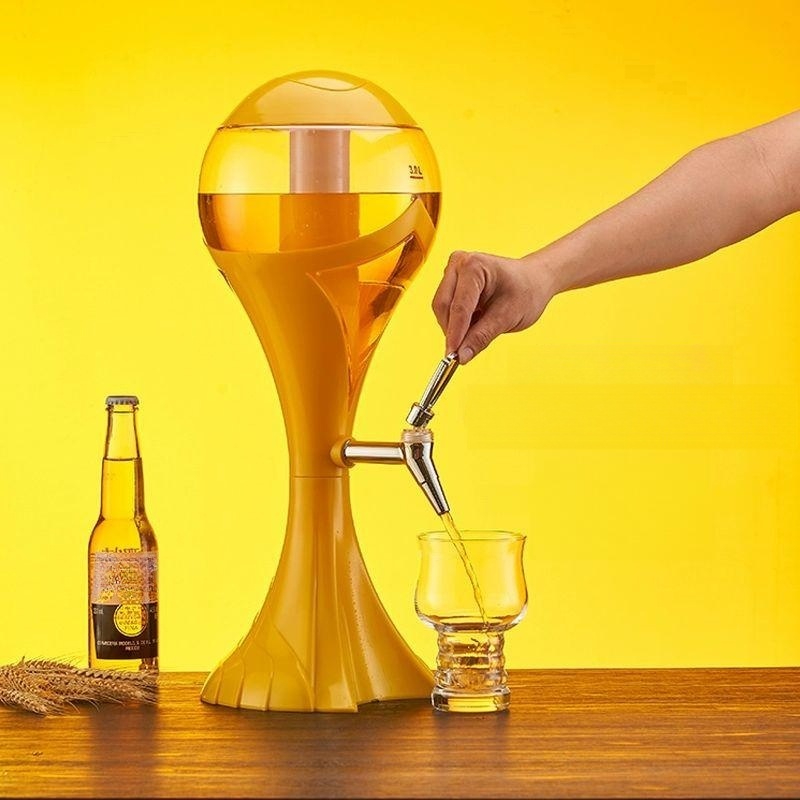 소주 맥주 위스키 칵테일 음료 디스펜서 타워형 자동 제조 냉장 서빙 업소용 펌프 - 상품 이미지