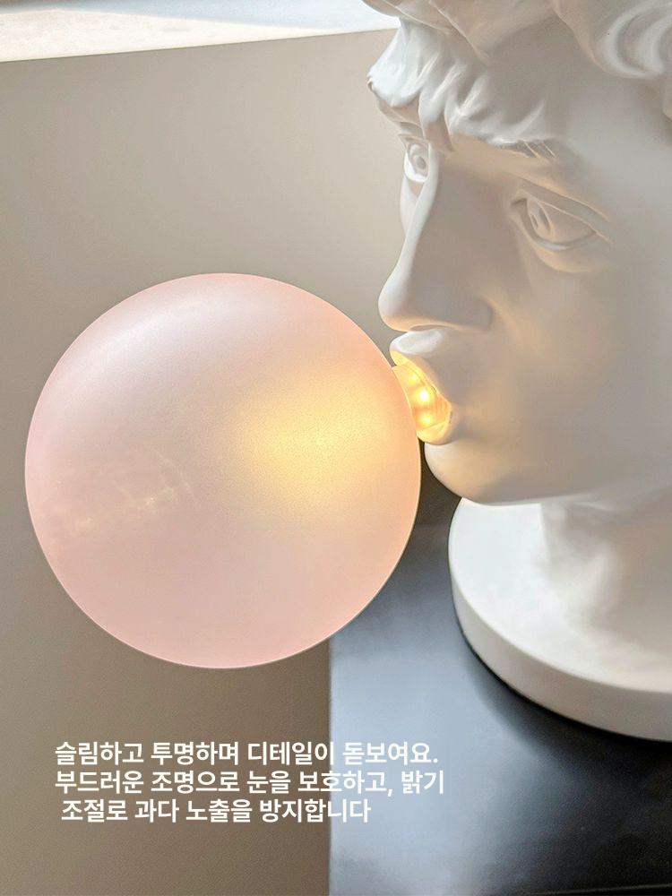 무드등 스탠드 카페 인테리어 감성 조명 오브제 책상 충전식 버튼 스위치 야간 조각 장식 - 상세 이미지 3