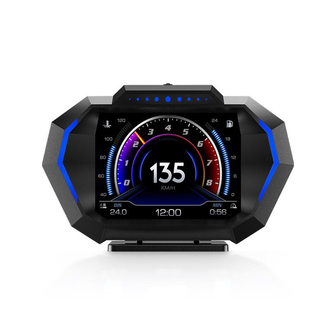 RYSJM P24 OBD 오일 업디스플레이 속도계 GPS 용품 압력 경사 경사계 1 모든 차에 사용 가능한 멀티 OBD - 상품 이미지