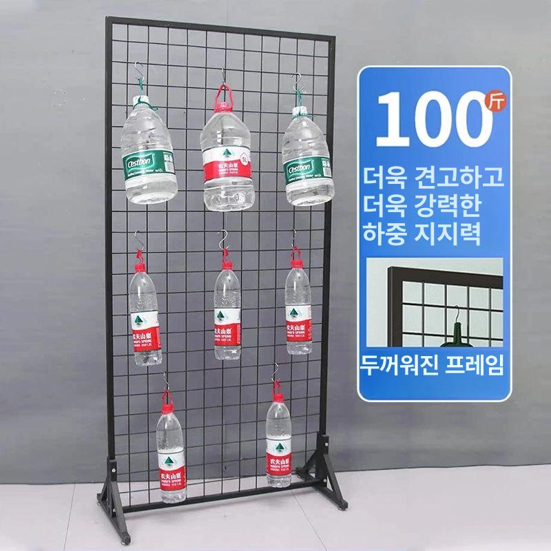 매장 철망 양면 게시판 훅 거치대 걸이 고리 진열대 수납 전시망 파티션 - 상세 이미지 4