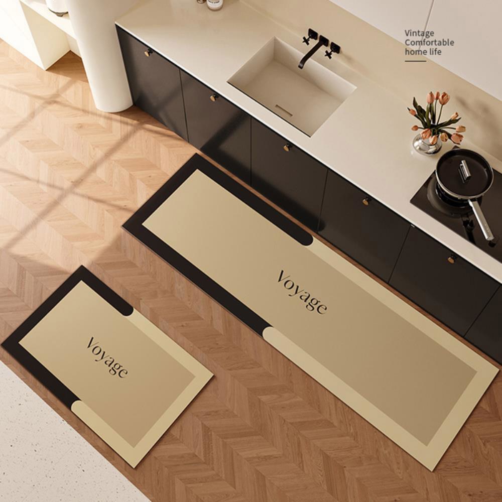 PVC 주방매트 특대 45x75cm A타입 아이방 베란다 신발흙털이 사이즈 심플 발판 레터링 방수 45x75cm A타입 - 상품 이미지
