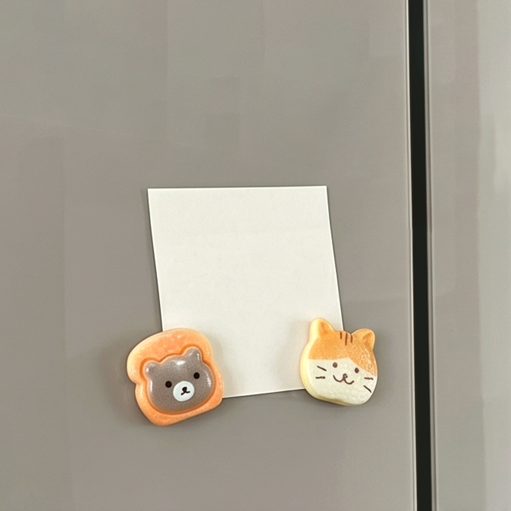 냉장고 자석 귀여운 미니어처 빵 마그넷 세트 이미지 8