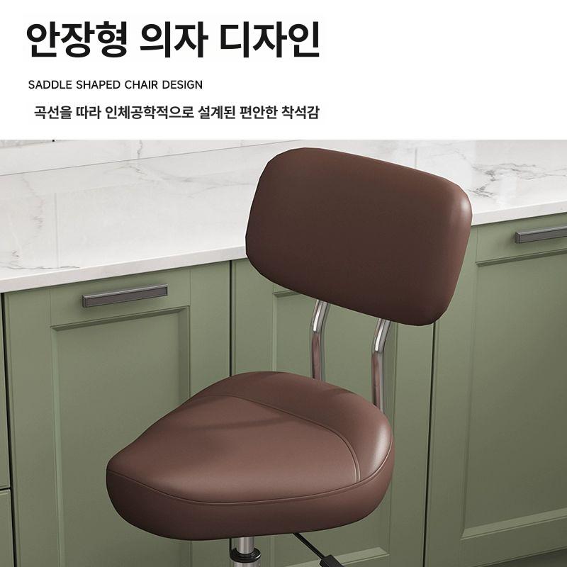 높은 홈바의자 회전 등받이 높낮이조절의자 아일랜드 업소용 리프트 바스툴 인테리어 - 상세 이미지 3