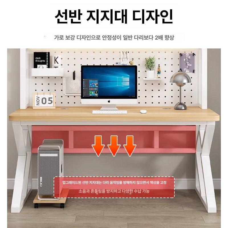 1인용 책상 좁은방 기숙사 컴팩트 미니 선반 수납 학생 공부 심플 데스크 - 상세 이미지 5