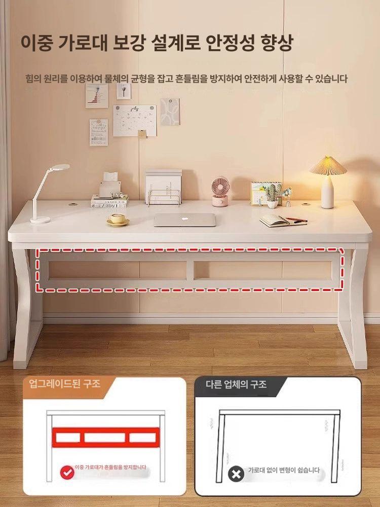 2인용 게이밍 책상 넓은 데스크 커플 방송용 멀티탭 각도조절 학생 - 상세 이미지 4
