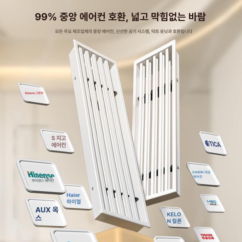 중앙 배출구 루버 미니멀리스트 공기 조절가능 전용 덕트 커버 개폐기 그릴 - 상세 이미지 3
