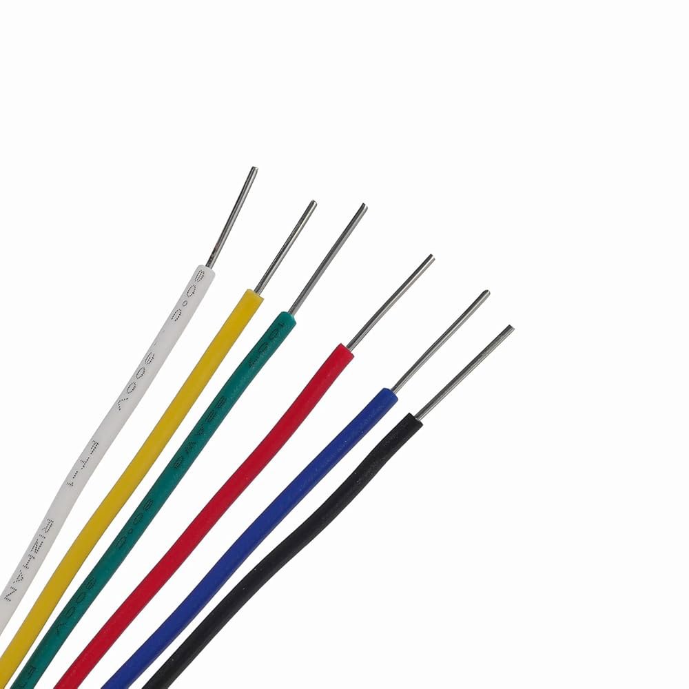 TUOFENG 22 AWG 와이어 솔리드 코어 후크업 와이어, 6가지 다른 색상의 브레드보드 각각 30피트, 아두이노용 PVC가 장착된 전자 - 상세 이미지 2