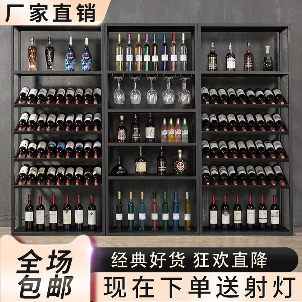 철제 와인진열대 주류 선반 거치대 보관함 업소용 양주 바 전시대 캐비닛 홀더 - 상세 이미지 2