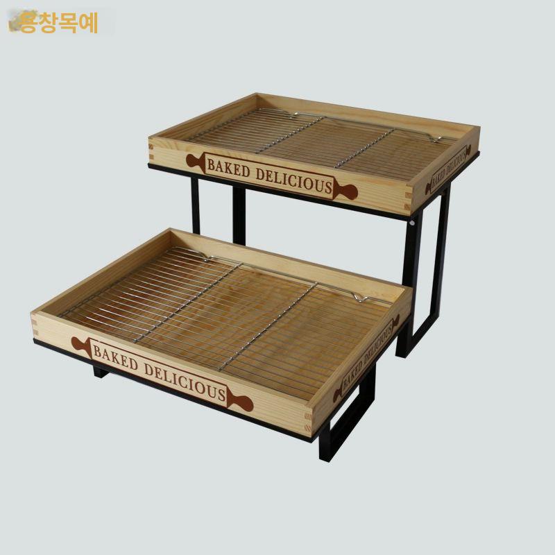 우드트레이 빵진열대 베이커리진열 매장디피 선반 쇼케이스 원목 계단식 디스플레이 - 상세 이미지 5