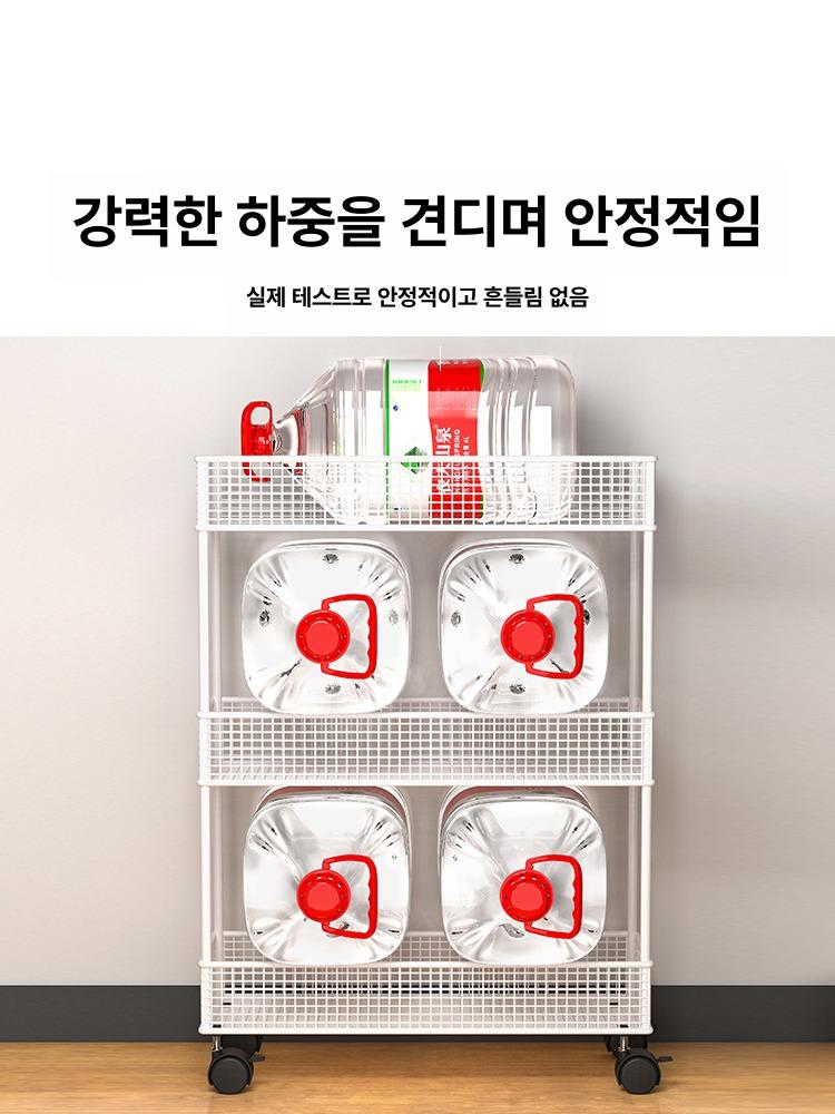 수납장 진열대 정리대 카트 틈새선반 욕실 슬림형 다용도실선반 서랍형트롤리 보관 - 상세 이미지 5
