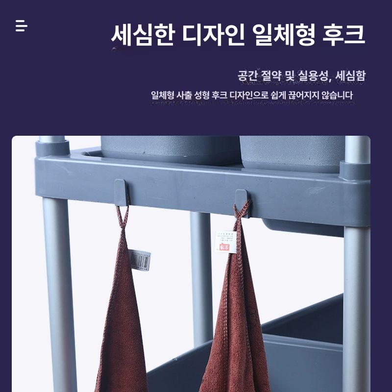 트롤리 퇴식카트 이동식 업소용 그릇 음식점 서빙카트 수거 잔반 식당차 운반카 식판 - 상세 이미지 2